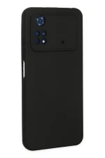 Newface Xiaomi Poco M4 Pro 4G Kılıf Nano içi Kadife Silikon - Siyah - Görsel 3