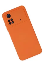 Newface Xiaomi Poco M4 Pro 4G Kılıf Nano içi Kadife Silikon - Turuncu - Görsel 2