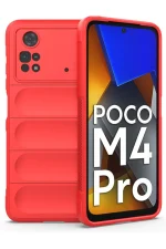 Newface Xiaomi Poco M4 Pro 4G Kılıf Optimum Silikon - Kırmızı