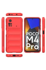 Newface Xiaomi Poco M4 Pro 4G Kılıf Optimum Silikon - Kırmızı - Görsel 3
