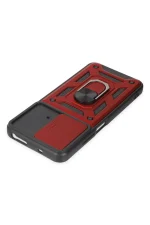 Newface Xiaomi Poco M4 Pro 4G Kılıf Pars Lens Yüzüklü Silikon - Kırmızı - Görsel 4