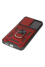 Newface Xiaomi Poco M4 Pro 4G Kılıf Pars Lens Yüzüklü Silikon - Kırmızı - Görsel 5