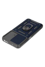 Newface Xiaomi Poco M4 Pro 4G Kılıf Pars Lens Yüzüklü Silikon - Lacivert - Görsel 4