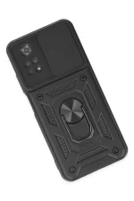 Newface Xiaomi Poco M4 Pro 4G Kılıf Pars Lens Yüzüklü Silikon - Siyah - Görsel 3