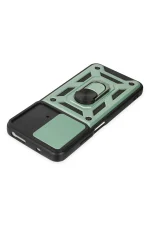 Newface Xiaomi Poco M4 Pro 4G Kılıf Pars Lens Yüzüklü Silikon - Yeşil - Görsel 4