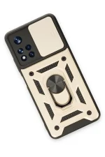 Newface Xiaomi Poco M4 Pro 5G Kılıf Pars Lens Yüzüklü Silikon - Gold - Görsel 3