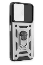 Newface Xiaomi Poco M4 Pro 5G Kılıf Pars Lens Yüzüklü Silikon - Gümüş - Görsel 2