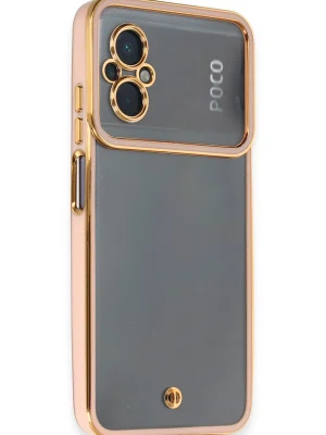 Newface Xiaomi Poco M5 Kılıf Liva Lens Silikon - Rose