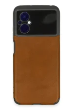Newface Xiaomi Poco M5 Kılıf Loop Deri Silikon - Kahverengi