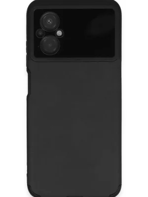 Newface Xiaomi Poco M5 Kılıf Loop Deri Silikon - Siyah
