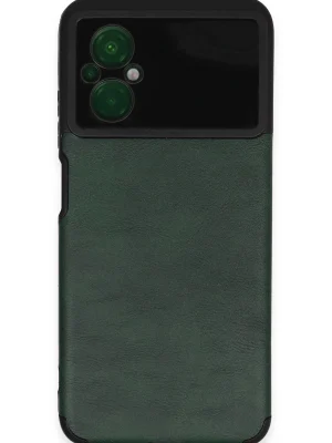 Newface Xiaomi Poco M5 Kılıf Loop Deri Silikon - Yeşil