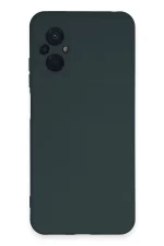 Newface Xiaomi Poco M5 Kılıf Nano içi Kadife Silikon - Koyu Yeşil