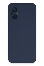 Newface Xiaomi Poco M5 Kılıf Nano içi Kadife Silikon - Lacivert