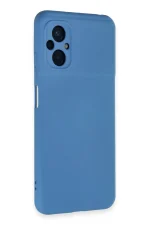 Newface Xiaomi Poco M5 Kılıf Nano içi Kadife Silikon - Mavi - Görsel 2