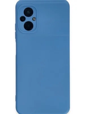 Newface Xiaomi Poco M5 Kılıf Nano içi Kadife Silikon - Mavi