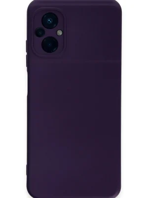 Newface Xiaomi Poco M5 Kılıf Nano içi Kadife Silikon - Mor