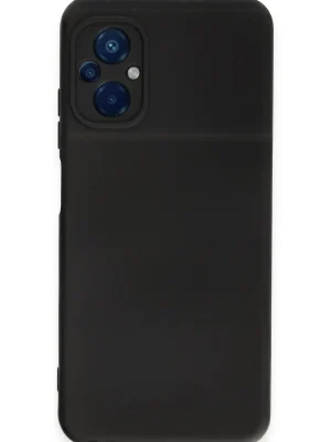 Newface Xiaomi Poco M5 Kılıf Nano içi Kadife Silikon - Siyah