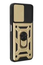 Newface Xiaomi Poco M5 Kılıf Pars Lens Yüzüklü Silikon - Gold - Görsel 2