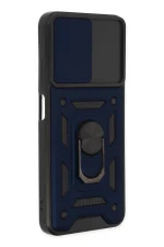 Newface Xiaomi Poco M5 Kılıf Pars Lens Yüzüklü Silikon - Lacivert - Görsel 2