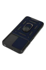 Newface Xiaomi Poco M5 Kılıf Pars Lens Yüzüklü Silikon - Lacivert - Görsel 4