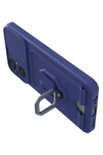 Newface Xiaomi Poco M5 Kılıf Zuma Kartvizitli Yüzüklü Silikon - Lacivert - Görsel 3