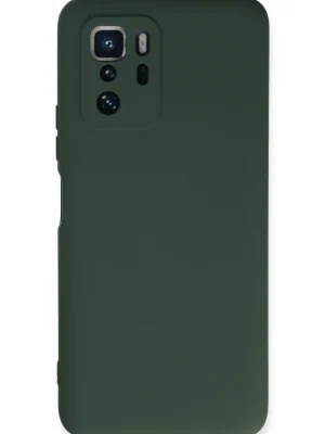 Newface Xiaomi Poco X3 GT Kılıf Nano içi Kadife Silikon - Koyu Yeşil