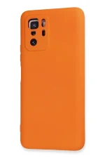 Newface Xiaomi Poco X3 GT Kılıf Nano içi Kadife Silikon - Turuncu - Görsel 3