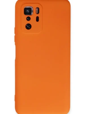 Newface Xiaomi Poco X3 GT Kılıf Nano içi Kadife Silikon - Turuncu