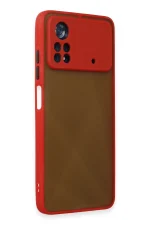 Newface Xiaomi Poco X4 Pro 5G Kılıf Montreal Silikon Kapak - Kırmızı - Görsel 2