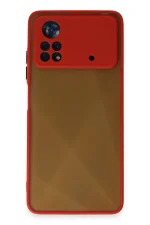 Newface Xiaomi Poco X4 Pro 5G Kılıf Montreal Silikon Kapak - Kırmızı