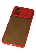 Newface Xiaomi Poco X4 Pro 5G Kılıf Montreal Silikon Kapak - Kırmızı - Görsel 4