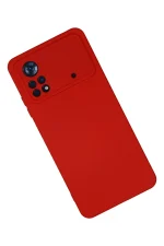 Newface Xiaomi Poco X4 Pro 5G Kılıf Nano içi Kadife Silikon - Kırmızı - Görsel 2