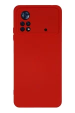 Newface Xiaomi Poco X4 Pro 5G Kılıf Nano içi Kadife Silikon - Kırmızı
