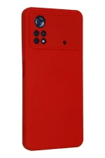 Newface Xiaomi Poco X4 Pro 5G Kılıf Nano içi Kadife Silikon - Kırmızı - Görsel 3