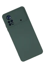 Newface Xiaomi Poco X4 Pro 5G Kılıf Nano içi Kadife Silikon - Koyu Yeşil - Görsel 2