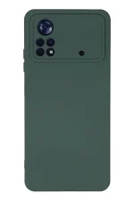 Newface Xiaomi Poco X4 Pro 5G Kılıf Nano içi Kadife Silikon - Koyu Yeşil