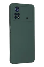 Newface Xiaomi Poco X4 Pro 5G Kılıf Nano içi Kadife Silikon - Koyu Yeşil - Görsel 3