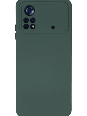 Newface Xiaomi Poco X4 Pro 5G Kılıf Nano içi Kadife Silikon - Koyu Yeşil