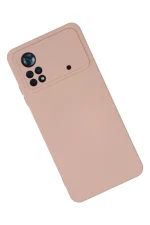 Newface Xiaomi Poco X4 Pro 5G Kılıf Nano içi Kadife Silikon - Pudra - Görsel 2