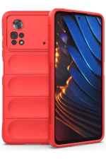 Newface Xiaomi Poco X4 Pro 5G Kılıf Optimum Silikon - Kırmızı