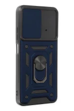 Newface Xiaomi Poco X4 Pro 5G Kılıf Pars Lens Yüzüklü Silikon - Lacivert - Görsel 2