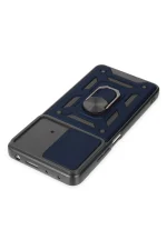 Newface Xiaomi Poco X4 Pro 5G Kılıf Pars Lens Yüzüklü Silikon - Lacivert - Görsel 4