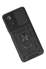 Newface Xiaomi Poco X4 Pro 5G Kılıf Pars Lens Yüzüklü Silikon - Siyah - Görsel 3