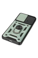 Newface Xiaomi Poco X4 Pro 5G Kılıf Pars Lens Yüzüklü Silikon - Yeşil - Görsel 4