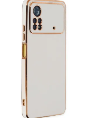 Newface Xiaomi Poco X4 Pro 5G Kılıf Volet Silikon - Beyaz