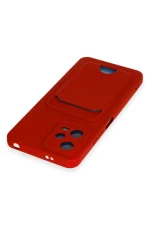 Newface Xiaomi Poco X5 5G Kılıf Kelvin Kartvizitli Silikon - Kırmızı - Görsel 3