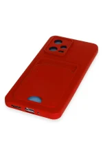 Newface Xiaomi Poco X5 5G Kılıf Kelvin Kartvizitli Silikon - Kırmızı - Görsel 4