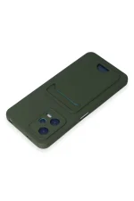 Newface Xiaomi Poco X5 5G Kılıf Kelvin Kartvizitli Silikon - Koyu Yeşil - Görsel 3