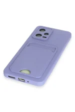 Newface Xiaomi Poco X5 5G Kılıf Kelvin Kartvizitli Silikon - Lila - Görsel 4