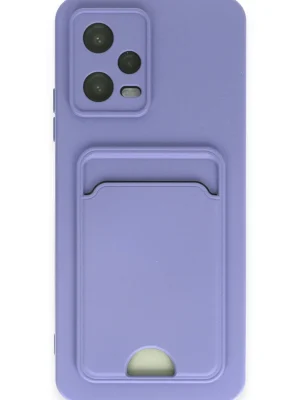 Newface Xiaomi Poco X5 5G Kılıf Kelvin Kartvizitli Silikon - Lila